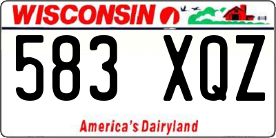 WI license plate 583XQZ