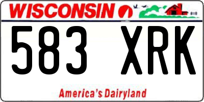 WI license plate 583XRK