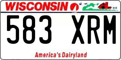 WI license plate 583XRM