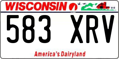 WI license plate 583XRV