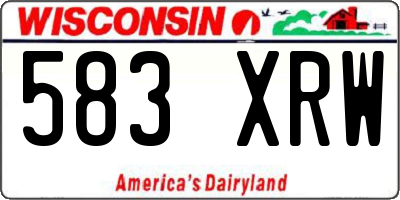 WI license plate 583XRW