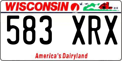 WI license plate 583XRX