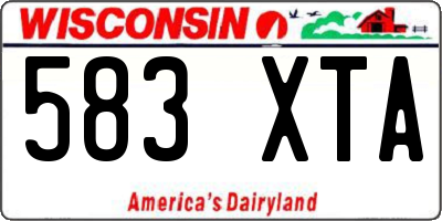 WI license plate 583XTA