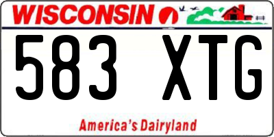 WI license plate 583XTG