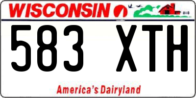 WI license plate 583XTH