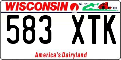 WI license plate 583XTK