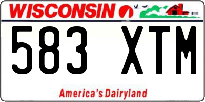 WI license plate 583XTM