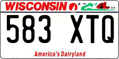 WI license plate 583XTQ