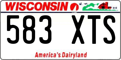 WI license plate 583XTS