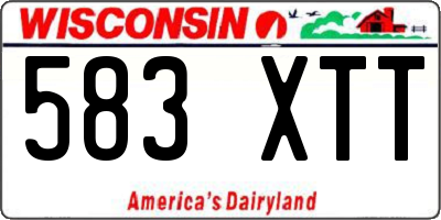 WI license plate 583XTT