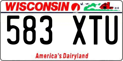 WI license plate 583XTU