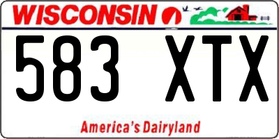 WI license plate 583XTX