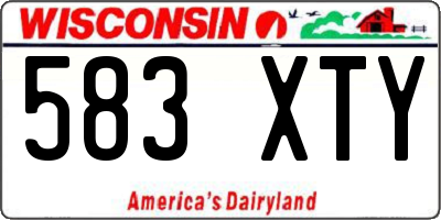 WI license plate 583XTY