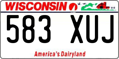 WI license plate 583XUJ