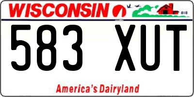 WI license plate 583XUT