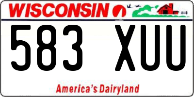 WI license plate 583XUU