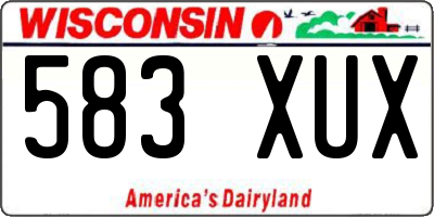 WI license plate 583XUX