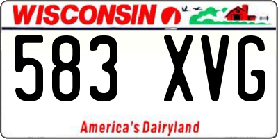 WI license plate 583XVG