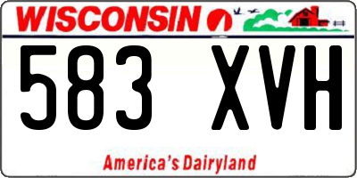 WI license plate 583XVH