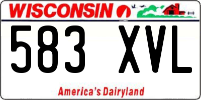 WI license plate 583XVL