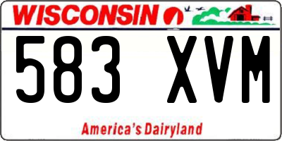 WI license plate 583XVM