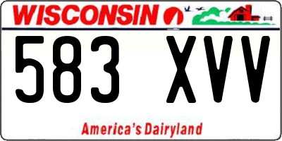 WI license plate 583XVV