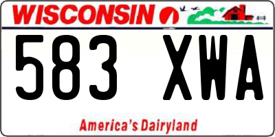 WI license plate 583XWA