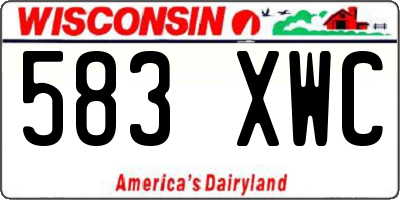 WI license plate 583XWC