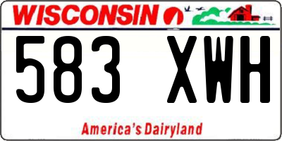 WI license plate 583XWH