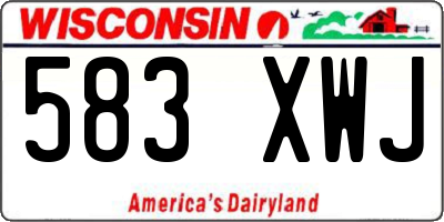 WI license plate 583XWJ