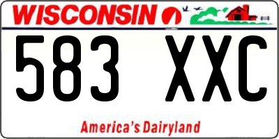 WI license plate 583XXC