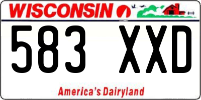 WI license plate 583XXD
