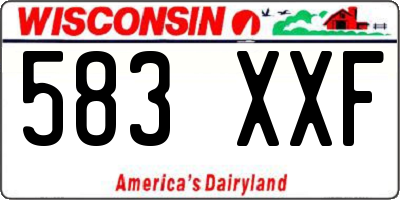 WI license plate 583XXF