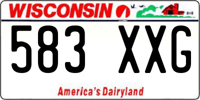 WI license plate 583XXG