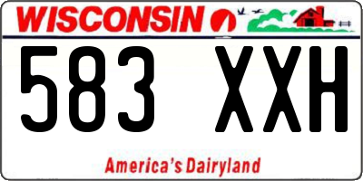 WI license plate 583XXH