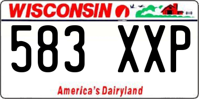 WI license plate 583XXP