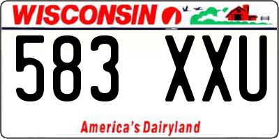 WI license plate 583XXU