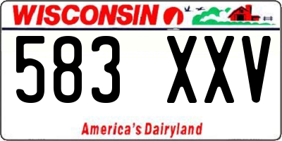 WI license plate 583XXV