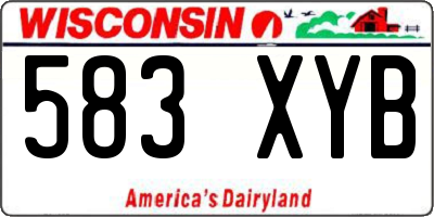 WI license plate 583XYB