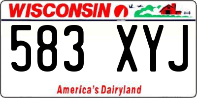 WI license plate 583XYJ