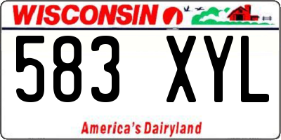 WI license plate 583XYL