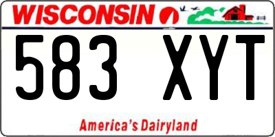 WI license plate 583XYT