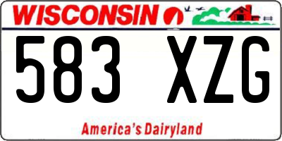 WI license plate 583XZG