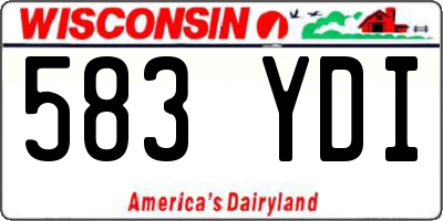 WI license plate 583YDI