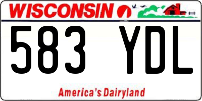 WI license plate 583YDL