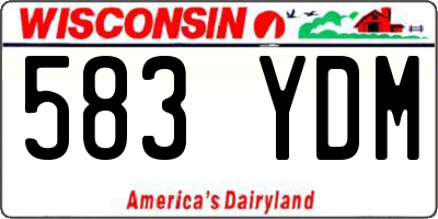 WI license plate 583YDM