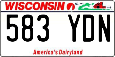 WI license plate 583YDN