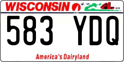 WI license plate 583YDQ