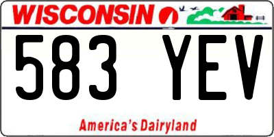 WI license plate 583YEV