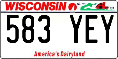 WI license plate 583YEY